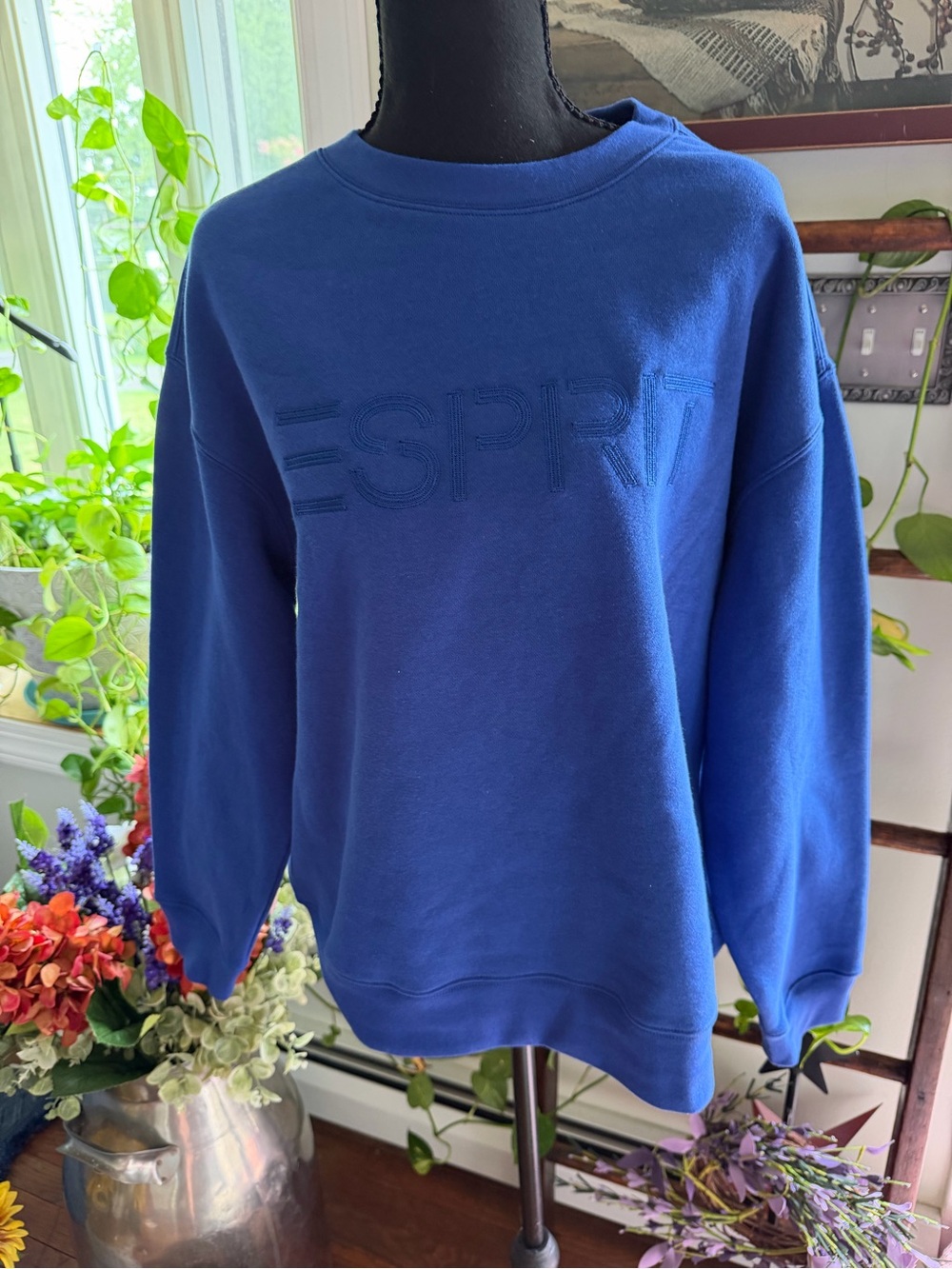 Esprit Woman’s Cobalt Blue Crewneck Sweatshirt